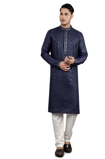  embroidered sequinned kurta set