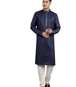 embroidered sequinned kurta set
