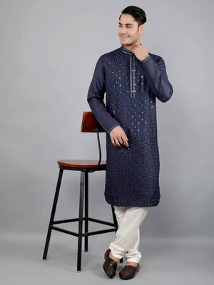  embroidered sequinned kurta set 5