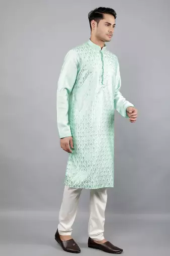  embroidered sequinned kurta set