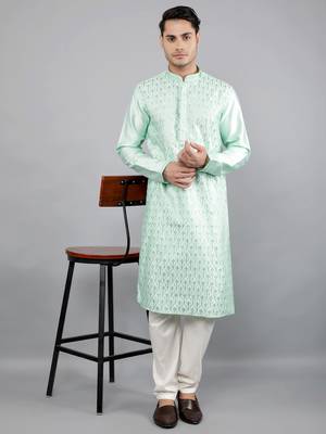  embroidered sequinned kurta set 5