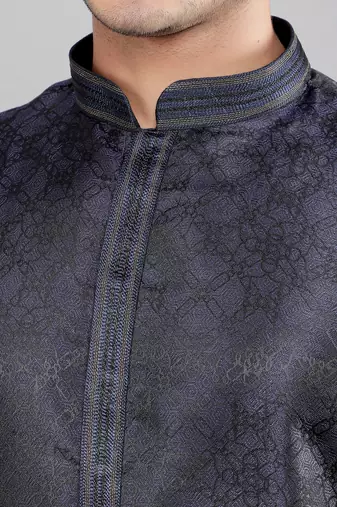  shiny thread sequinned  self design kurta set