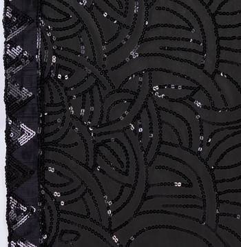 Trendmalls  Black Heavy Georgette Embroidery Sequence Fancy Work Party Wear Saree With Blouse 8