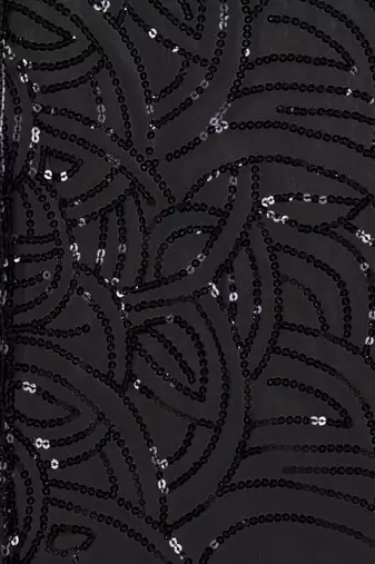 Trendmalls  Black Heavy Georgette Embroidery Sequence Fancy Work Party Wear Saree With Blouse