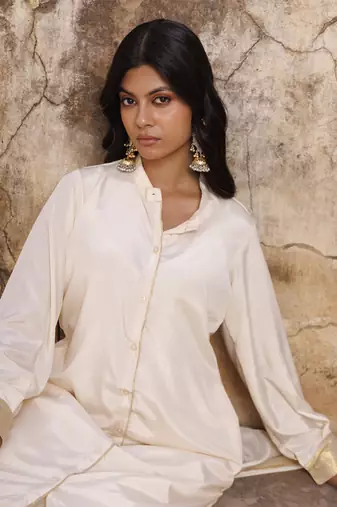 Ivory crepe co ord set
