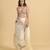 Ivory sequins work georgette skirt set