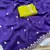 Purple candy crush art silk embroidery & moti work saree with unstitched blouse