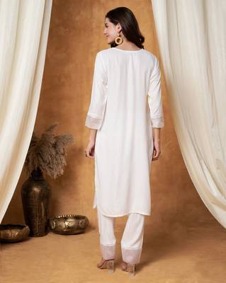 Women multicolor chikankari kurti set 6