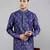    navy colour woven design kurta sets