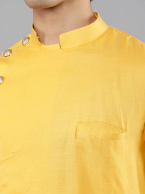    yellow colour woven design kurta sets 4