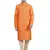    orange colour woven design kurta sets