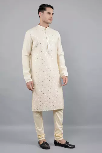  embroidered sequinned kurta set