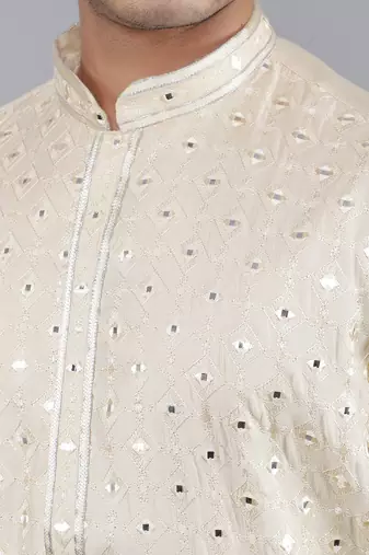  embroidered sequinned kurta set