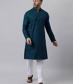 Green mirror  embroidered kurta  pyjama set