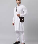 White mirror  embroidered kurta  pyjama set