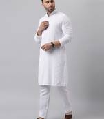 White mirror  embroidered kurta  pyjama set