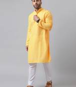 Lemon mirror  embroidered kurta  pyjama set