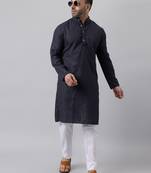 Black mirror  embroidered kurta  pyjama set