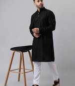 Black mirror  embroidered kurta  pyjama set