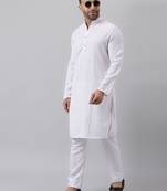 White mirror  embroidered kurta  pyjama set