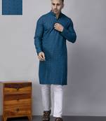 Green rayon viscose sequin embroidered green kurta