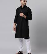 Black mirror  embroidered kurta  pyjama set