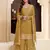 Yellow heavy embroidery semi stitched wedding palazzo suits