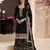 Black heavy embroidery semi stitched wedding palazzo suits