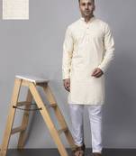 Off white rayon viscose sequin embroidered offwhite