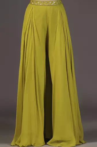 Mustard yellow Sharara set