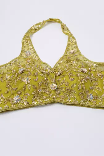 Mustard yellow Sharara set