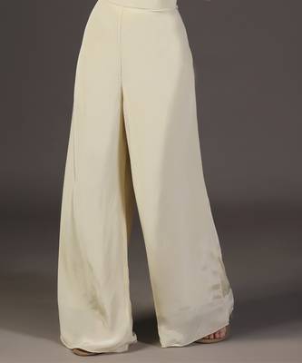 Red traingular tassling mirror hand embroidered crepe draped dress and pant set of 2 4
