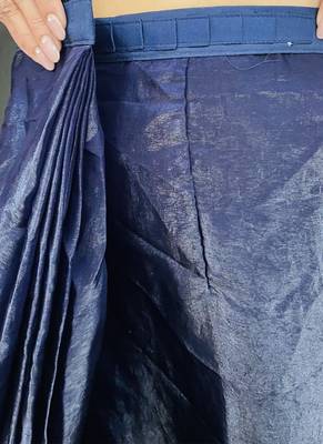 ready made navy blue designer saree 4