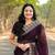Wine Color Burbury Silk blend Saree