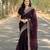 Wine Color Burbury Silk blend Saree