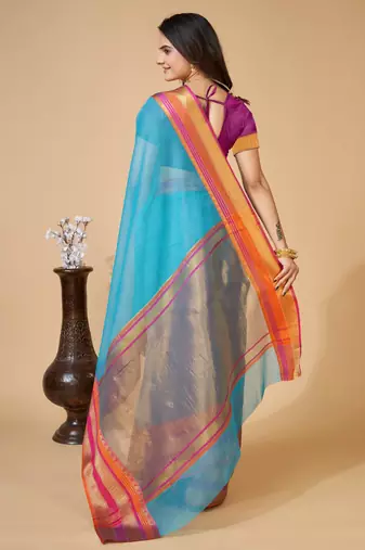 Rama cotton silk jacquard fancy saree