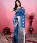 Morpinch art banarasi silk fashion saree