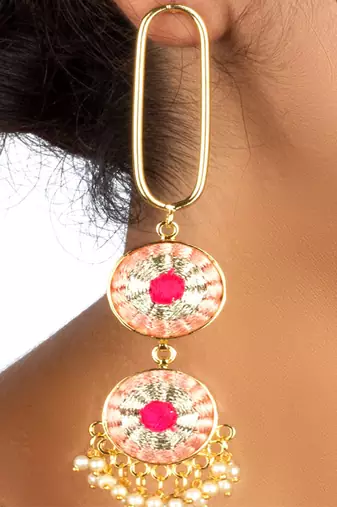 Peach petal cascade danglers