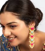 Blush breeze cluster earrings