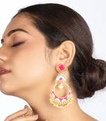 Blooming pearl chandbalis