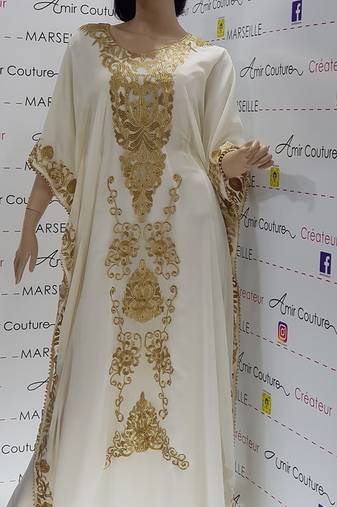 white Moroccan Dubai Kaftans Farasha Abaya Dress  Fancy Long Gowns