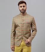 Multicolor printed polyester blazer