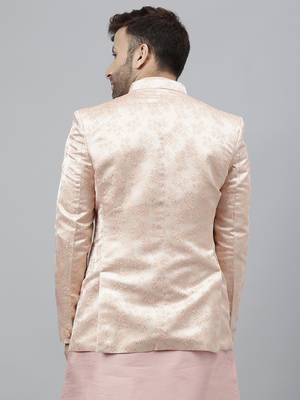 Pink polyester jacquard blazer 5