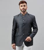 Multicolour sequins  printed polyester viscose blazer