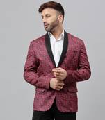 Multicolour floral polyester viscose blazer