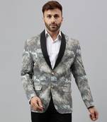 Multicolour lining blazer polyester viscose blazer