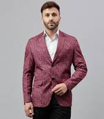 Multicolour floral pritn polyester viscose blazer