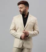 Multicolour check polyester viscose blazer