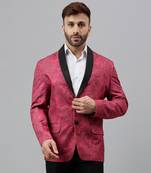 Multicolour floral  polyester viscose blazer