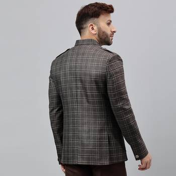 Multicolour check viscose blazer 5